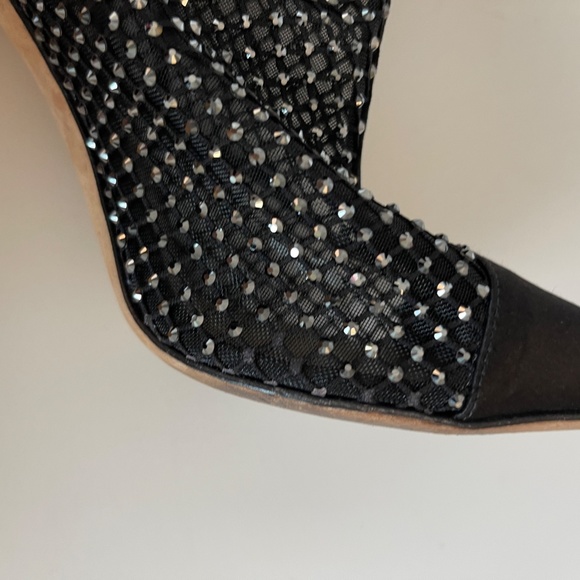 Jimmy Choo Crystal Embellished Mesh Boots - Picture 6 of 8